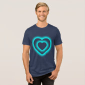 Blue Heart Bella Canvas Tri-blend T-Shirt トライブレンドＴシャツ (正面全面)