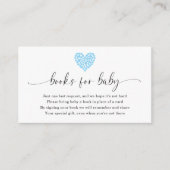 Blue Heart Books for Baby Shower エンクロージャーカード (正面)