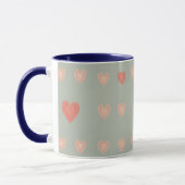 Blue Heart Coffee Mug マグカップ (左)