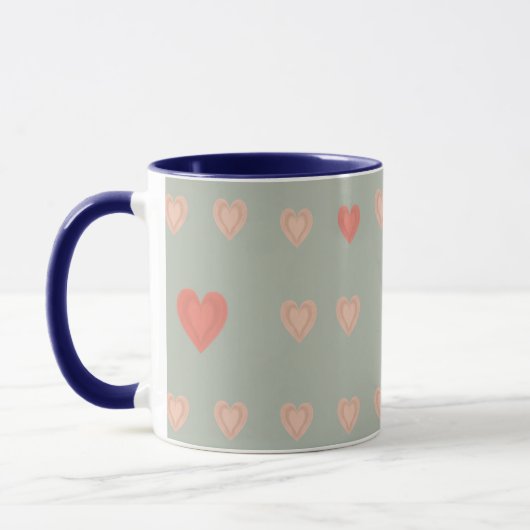 Blue Heart Coffee Mug マグカップ (左)