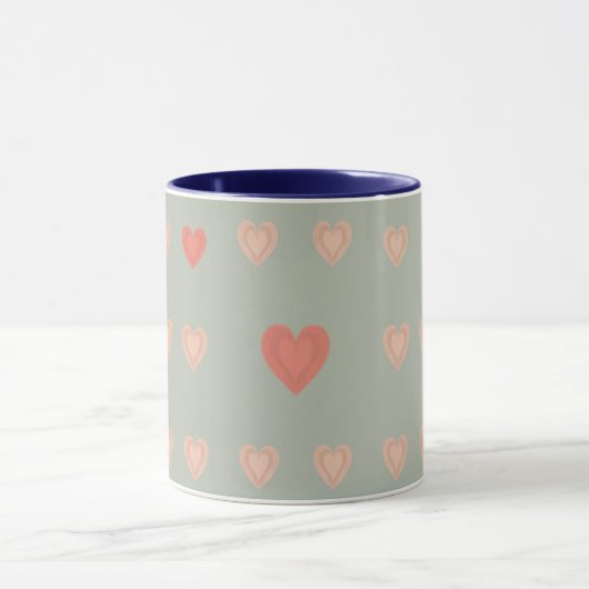 Blue Heart Coffee Mug マグカップ (中央)