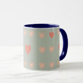Blue Heart Coffee Mug マグカップ (正面右)