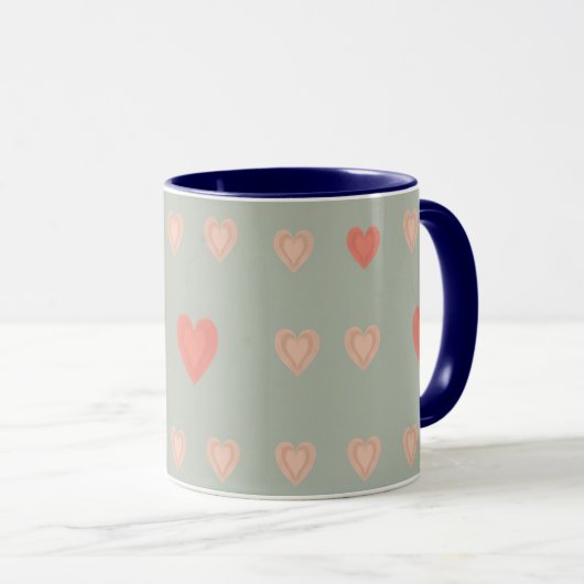 Blue Heart Coffee Mug マグカップ (正面右)