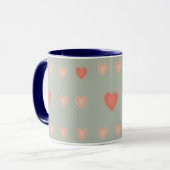 Blue Heart Coffee Mug マグカップ (正面左)
