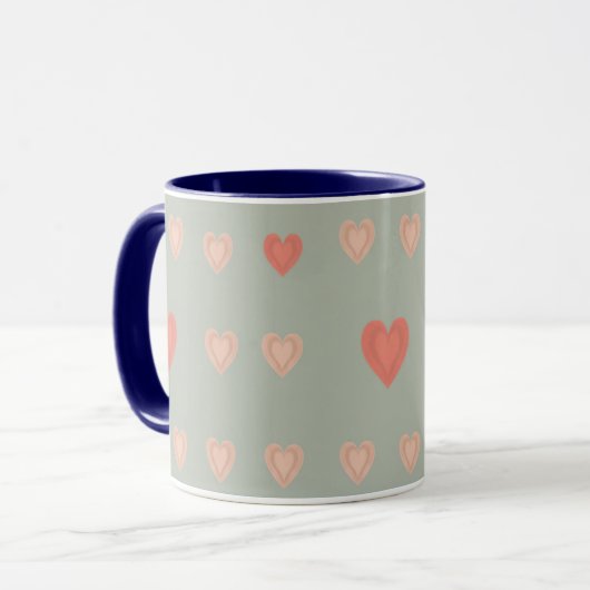 Blue Heart Coffee Mug マグカップ (正面左)