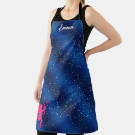 Blue heart  romantic wallpaper エプロン