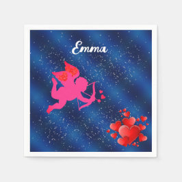 Blue heart  romantic wallpaper スタンダードカクテルナプキン