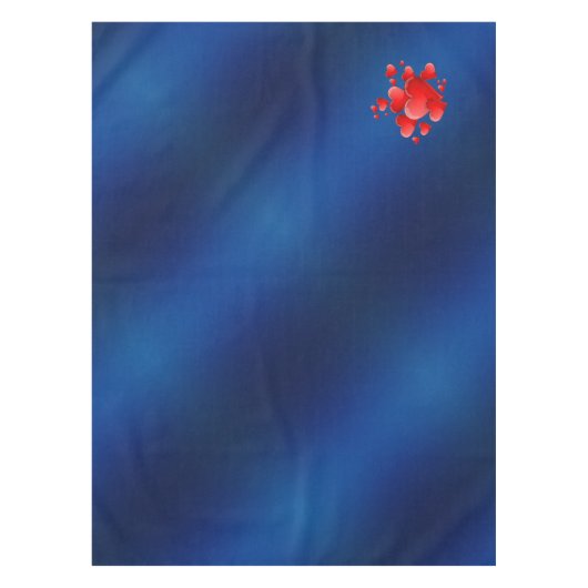 Blue heart  romantic wallpaper テーブルクロス (正面)