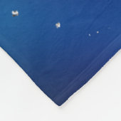 Blue heart  romantic wallpaper フリースブランケット (角)