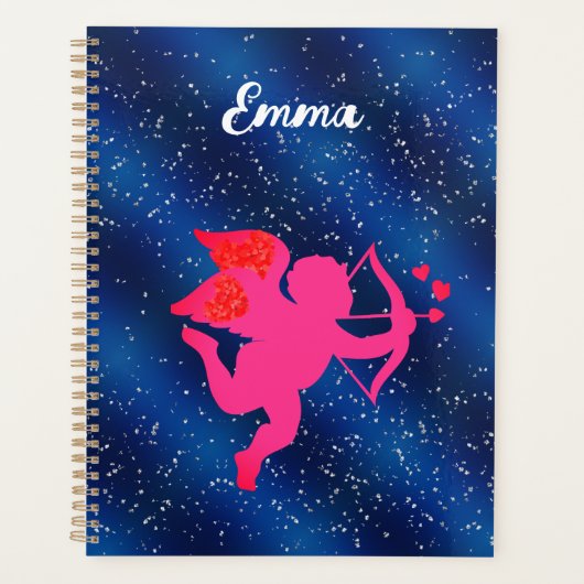 Blue heart  romantic wallpaper プランナー手帳 (正面)