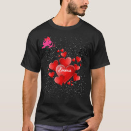 Blue heart  romantic wallpaper tシャツ
