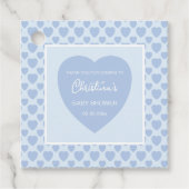 Blue Hearts Baby Shower フェイバータグ (正面)