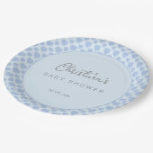 Blue Hearts Baby Shower  ペーパープレート (アングル)