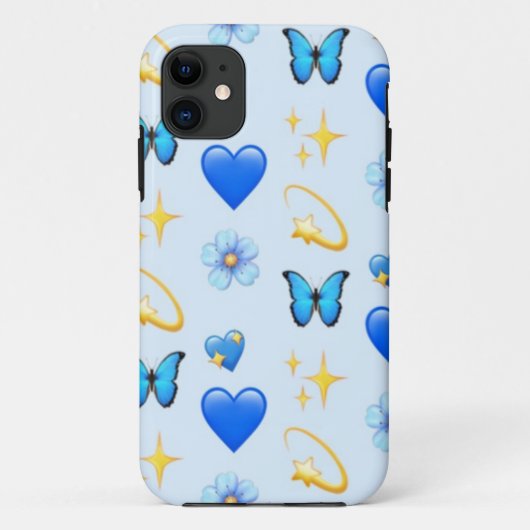 Blue Hearts - CYO- iPhone 11 カフォン Case-Mate iPhoneケース (裏面)