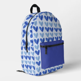 Blue Hearts Delight Backpack プリントバックパック