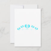 Blue Hearts Design Wedding 出欠カード (裏面)