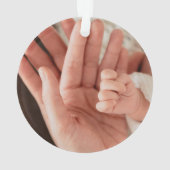 Blue Hearts First Christmas Without Angel Photo オーナメント (裏面)