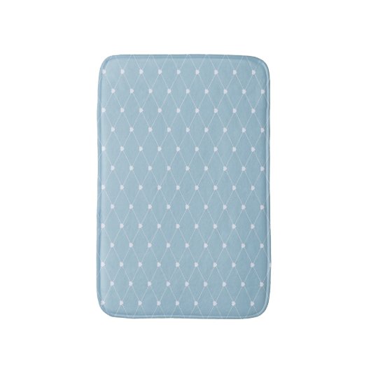 Blue Hearts Pattern Bath Mat バスマット (正面縦)