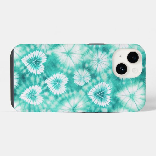 Blue Hearts Tie Dye iPhoneケース (裏面横)