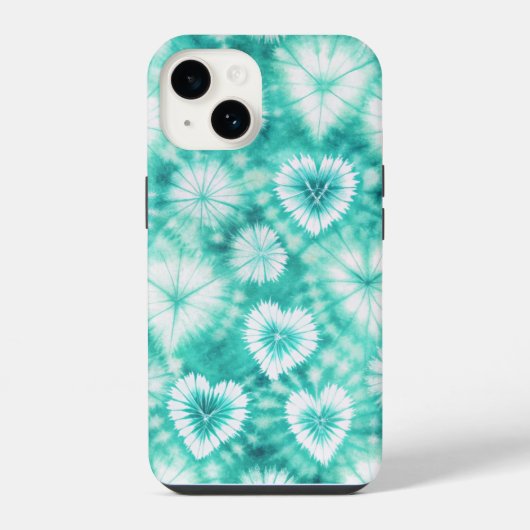 Blue Hearts Tie Dye iPhoneケース (裏面)