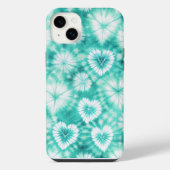 Blue Hearts Tie Dye iPhoneケース (裏面)