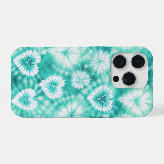 Blue Hearts Tie Dye iPhoneケース (裏面横)