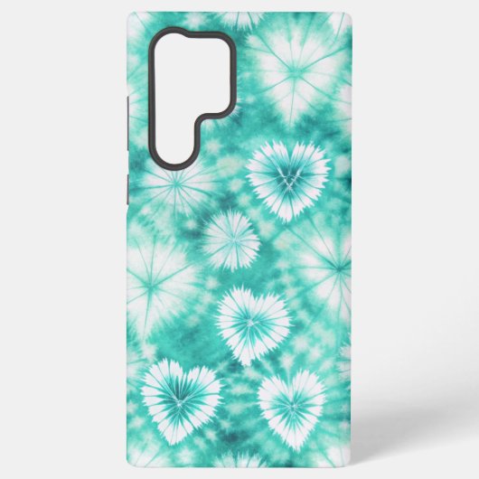 Blue Hearts Tie Dye Samsung Galaxyケース (裏面)