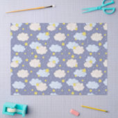  Blue Heavenly Stars And Clouds  薄葉紙 (クラフト)