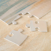 Blue Heeler Beach Surfing Painting  ジグソーパズル (側面)