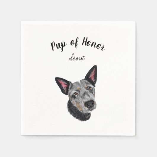 Blue Heeler Cocktail Napkins スタンダードカクテルナプキン (正面)