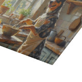 Blue Heeler Cooking in Kitchen カッティングボード (角)