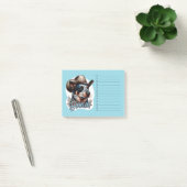 Blue Heeler Cowboy Dog Punny Howldy Cattle Dog ポストイット (オフィス)