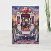 Blue Heeler Dog Valentine's Day カード (正面)