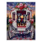 Blue Heeler Dog Valentine's Day ポスター (正面)