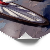 Blue Heeler Dog Valentine's Day ポスター (コーナー)