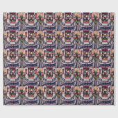 Blue Heeler Dog Valentine's Day ラッピングペーパー (フラット)