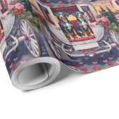 Blue Heeler Dog Valentine's Day ラッピングペーパー (ロールコーナー)