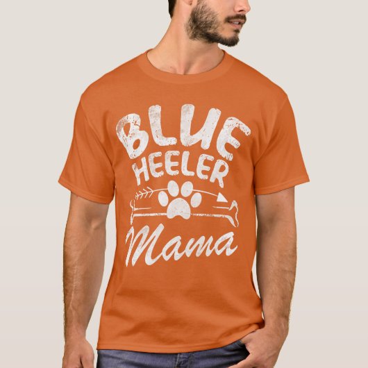 Blue Heeler Mama Best Dog Owner Gift Mom Ever Moth Tシャツ (正面)