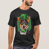 Blue Heeler shamrock St Patricks Day Australian Ca Tシャツ (正面)