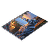 Blue Heeler With Christmas Lights Holiday  ノートブック (左側)