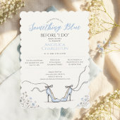 Blue Heels Something Blue Bridal Shower Invitation 招待状