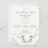 Blue Heels Something Blue Bridal Shower Invitation 招待状 (正面)