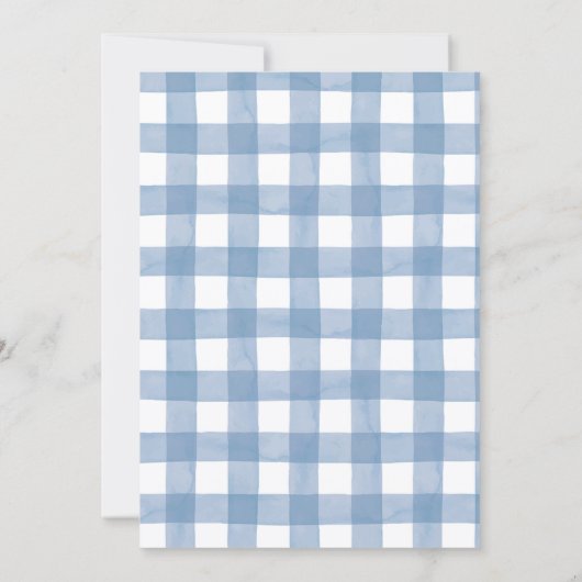 Blue Heifer Bull First Birthday Invitation 招待状 (裏面)