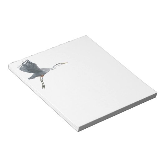 Blue Heron素晴らしがメモ帳を取り外す ノートパッド (アングル)