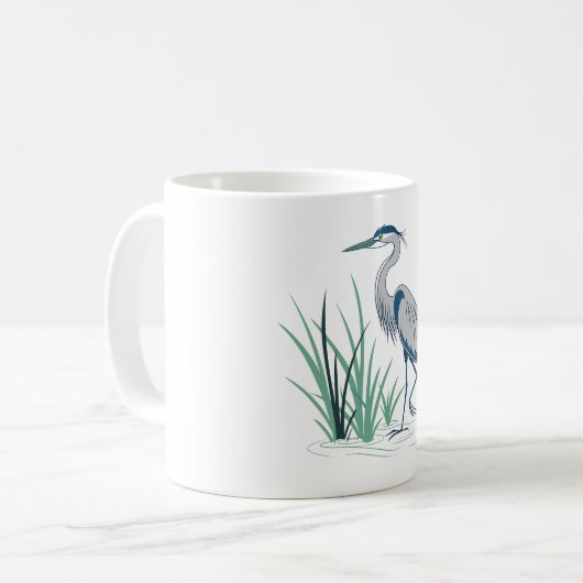 Blue Heron コーヒーマグカップ (正面左)