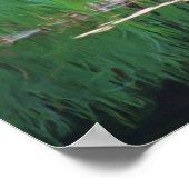 Blue Heron Nature Photo Painting ポスター (角)