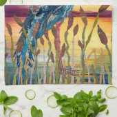 Blue Heron Sunset Kitchen Towel キッチンタオル (折り畳み)