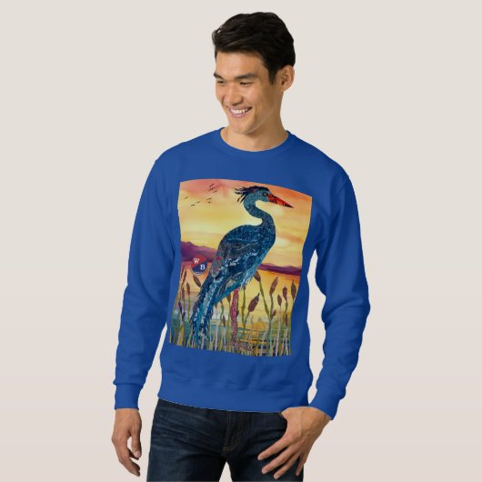 Blue Heron Sunset Sweatshirt スウェットシャツ (正面フル)