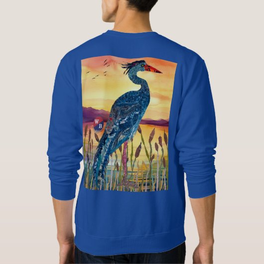 Blue Heron Sunset Sweatshirt スウェットシャツ (裏面)
