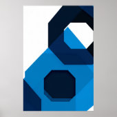 Blue Hexagon Art ポスター (正面)